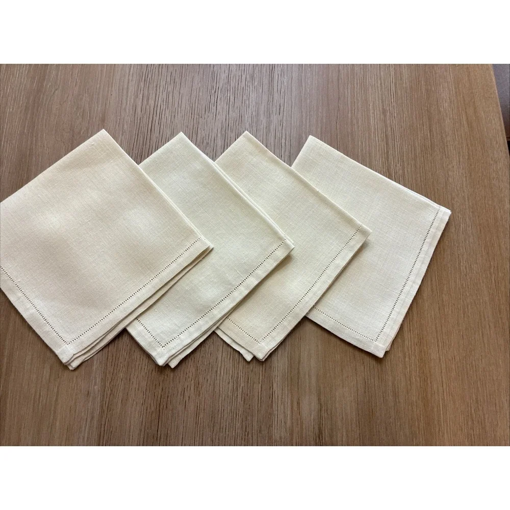 Sferra CLASSICO Hem stitched  Placemats & Napkins  Set Of 4 Each Italian Linen